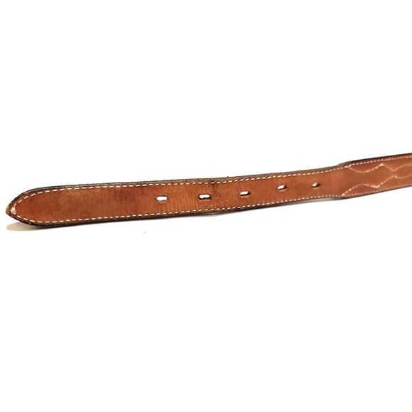 Vintage Womans Janie Fricke by Circle Y Leather Large Rodeo Belt Snake 37" - Picture 9 of 13